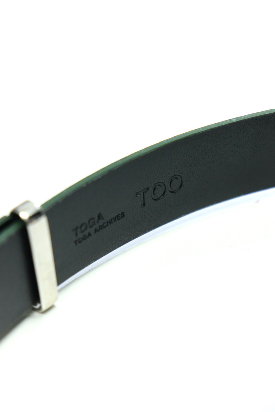 TOGA VIRILIS  Leather belt color(GREEN)