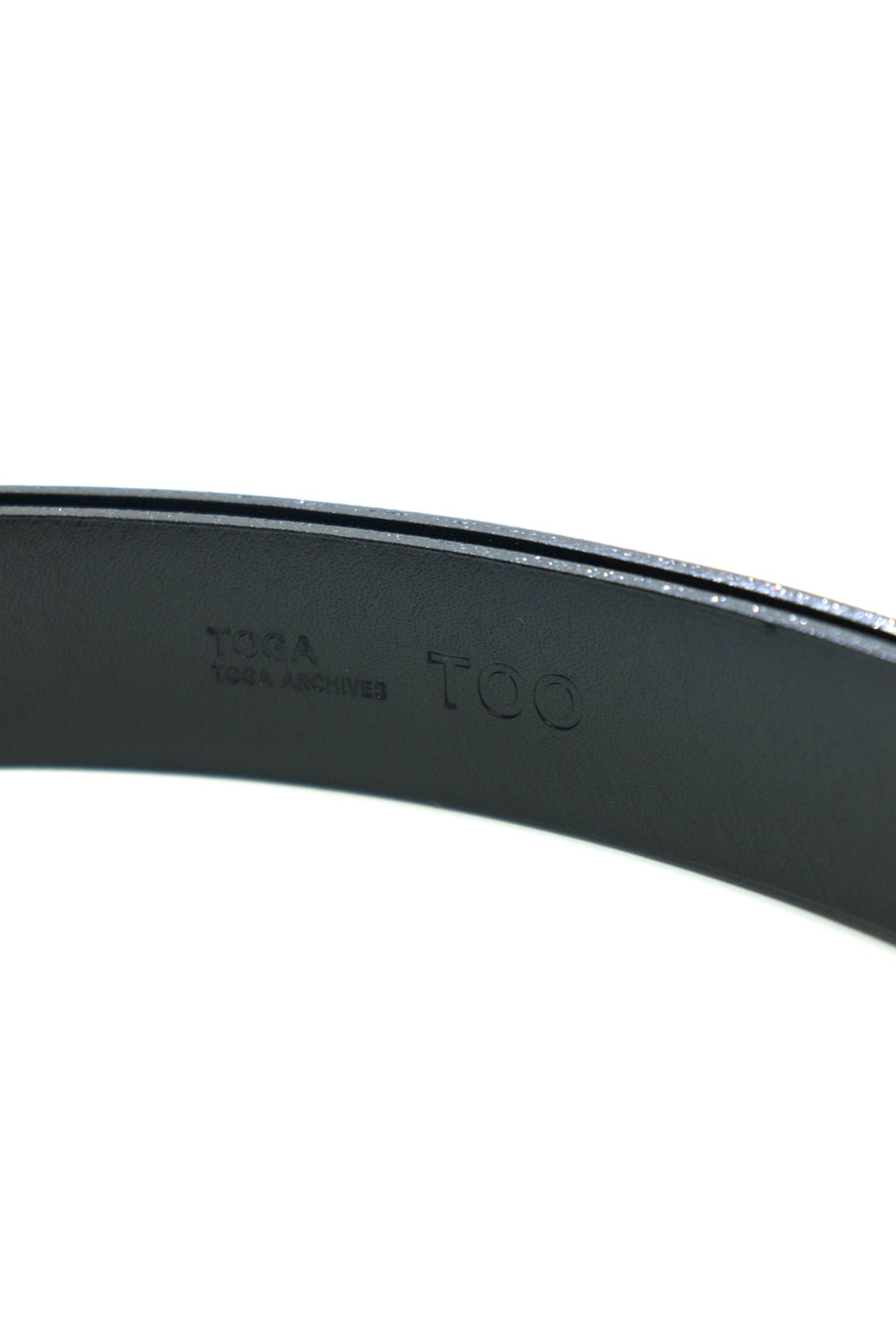 TOGA VIRILIS  Double square buckle belt(BLACK)