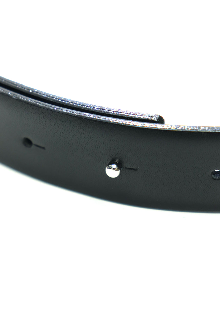TOGA VIRILIS  Double square buckle belt(BLACK)