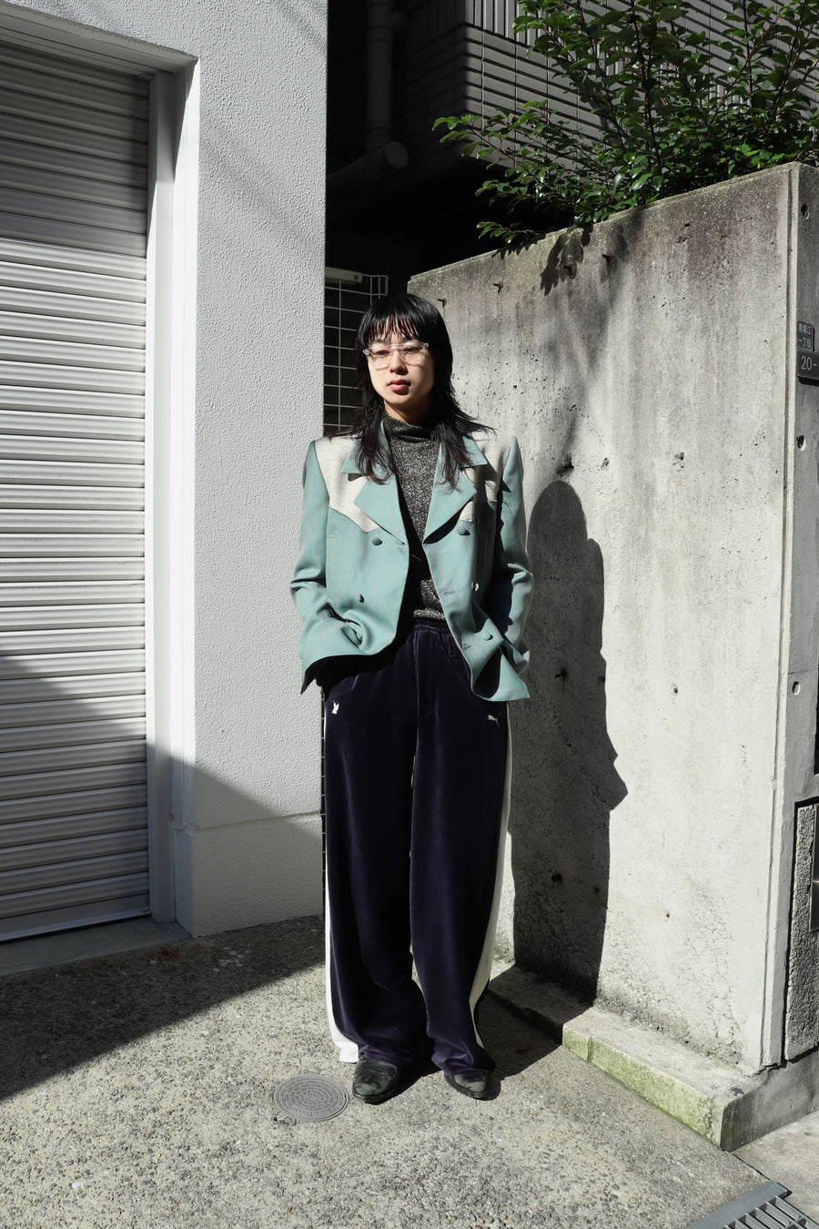 HOMMENA  Frillrd Western Double Breasted Jacket(GREEN)