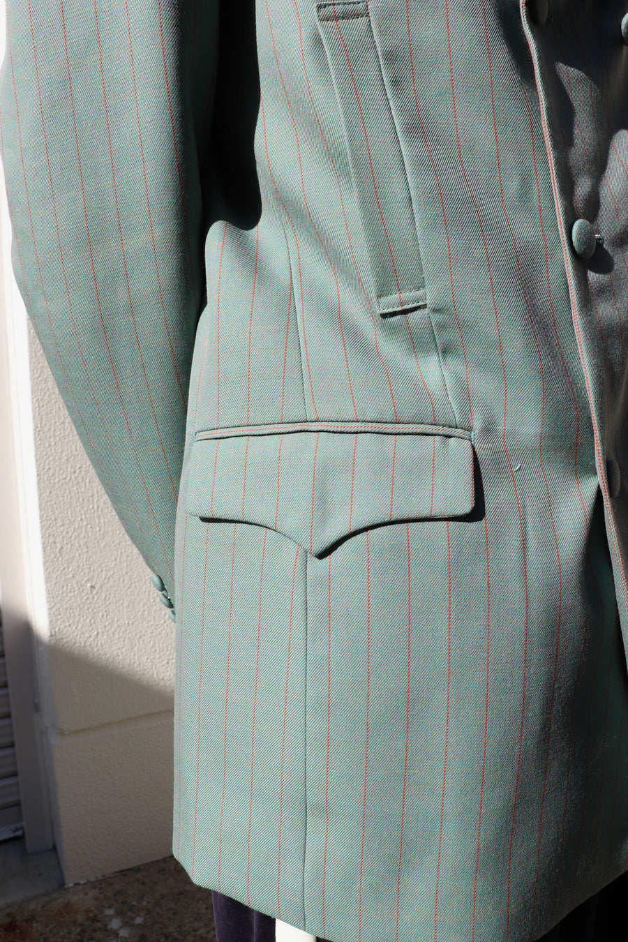 HOMMENA  Frillrd Western Double Breasted Jacket(GREEN)