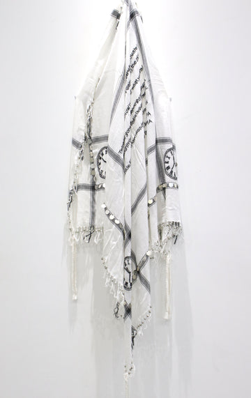 BED j.w. FORD  Hand Embroidery Scarf(WHITE)