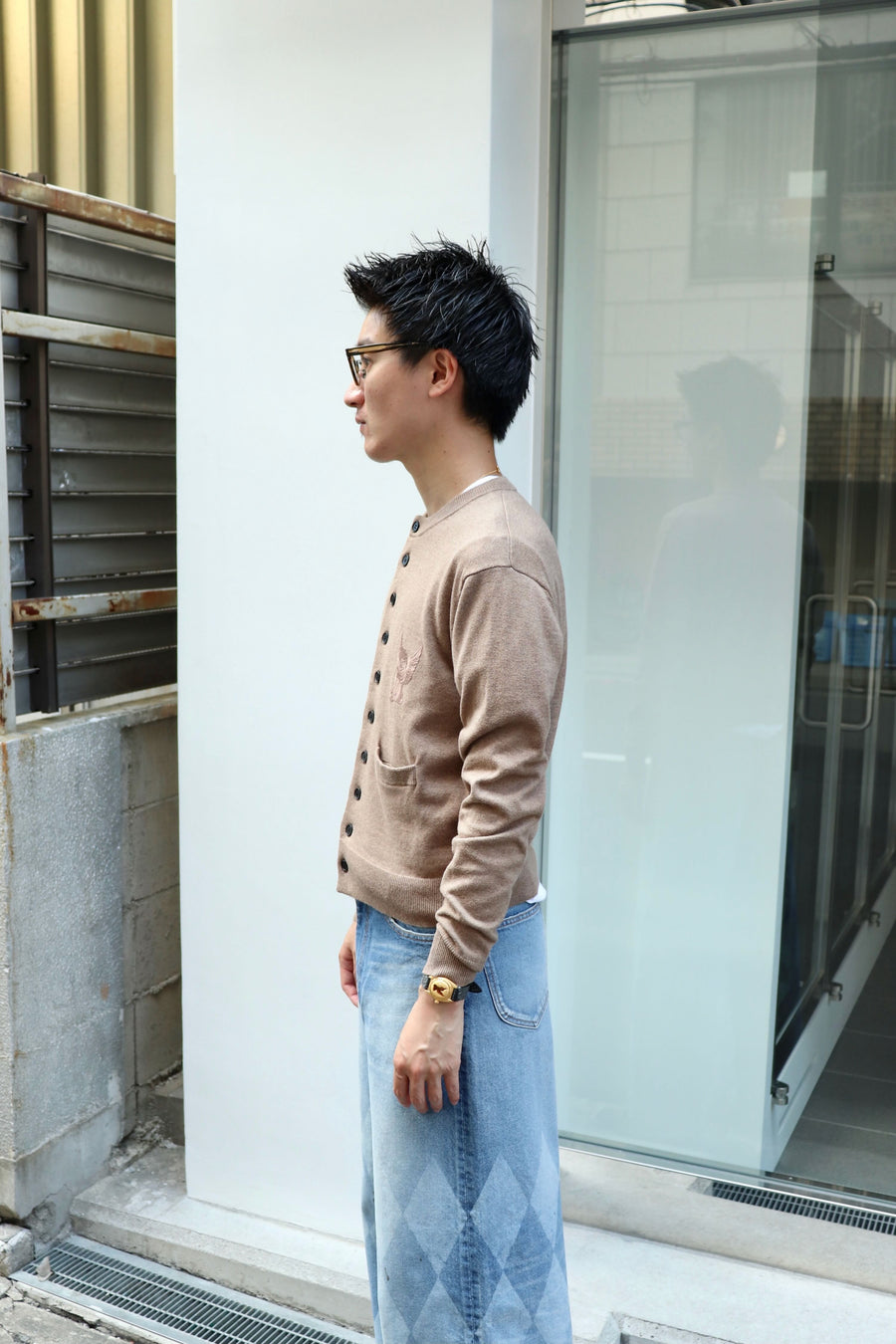 MASU(エムエーエスユー)の10 BUTTONS CARDIGAN BEIGEの通販