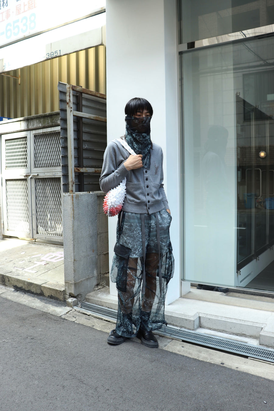 MASU  SPIKY NEWTON BAG(WHITE)