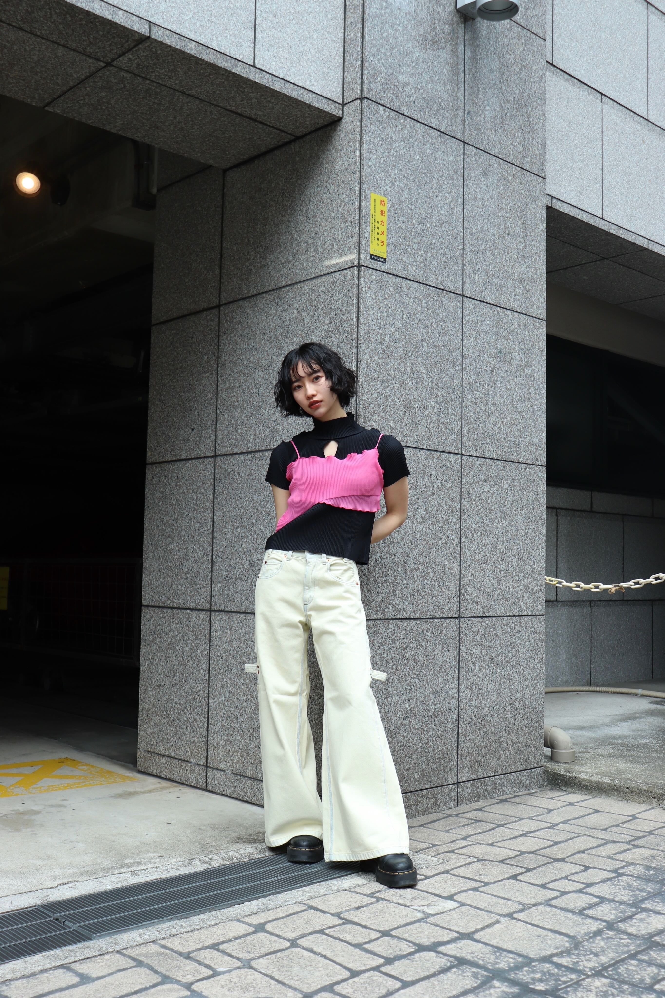 kotohayokozawa(コトハヨコザワ)のHIGH NECK TINY TOP BLACKの通販