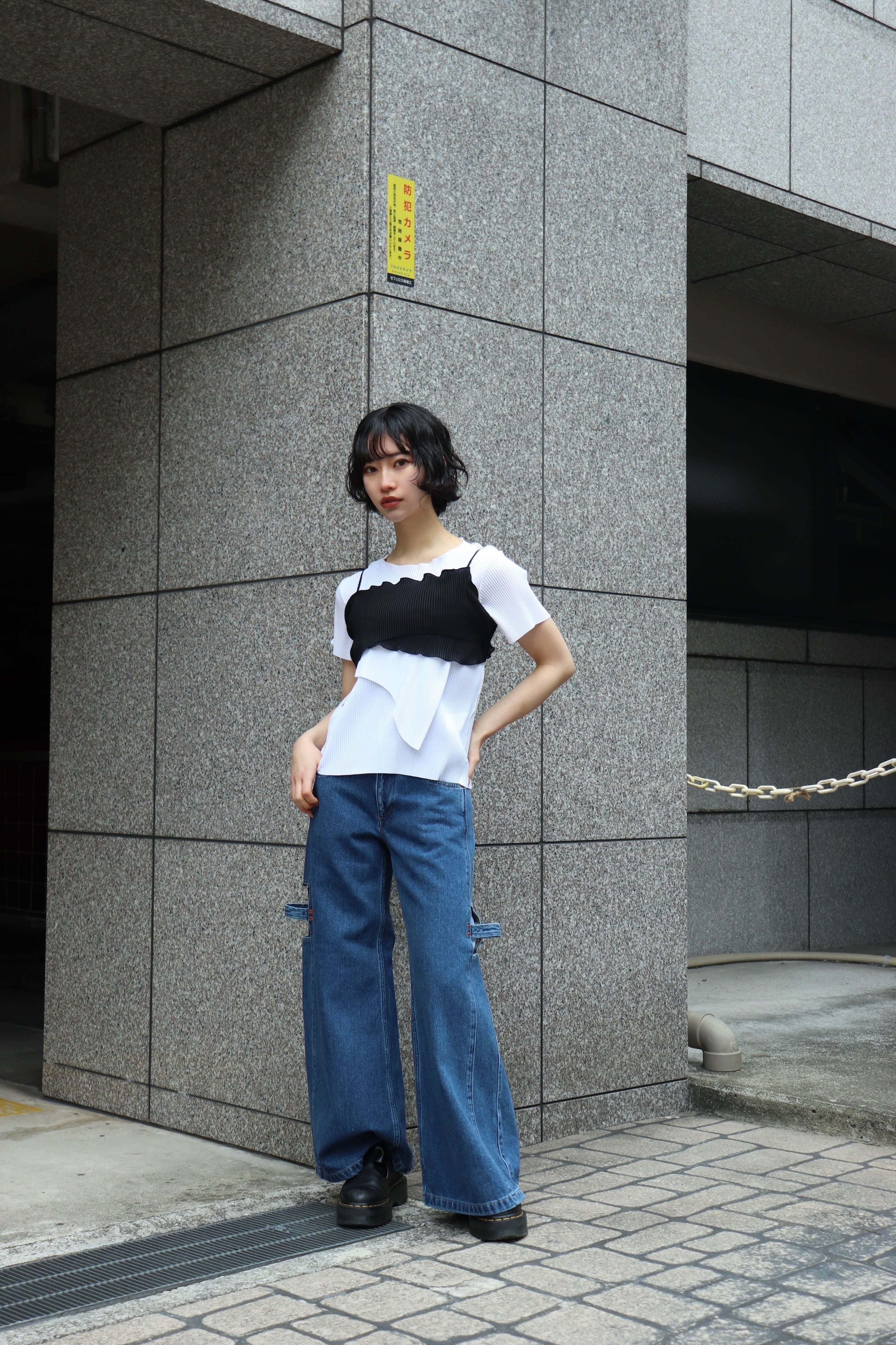 kotohayokozawa(コトハヨコザワ)のT*D* WAVE SHEER CAMISOLE BLACKの