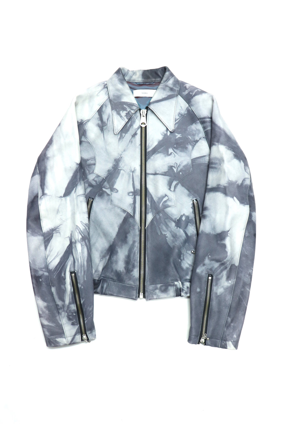 SUGARHILL  SHIBORI-SOME LEATHER WESTERN JACKET