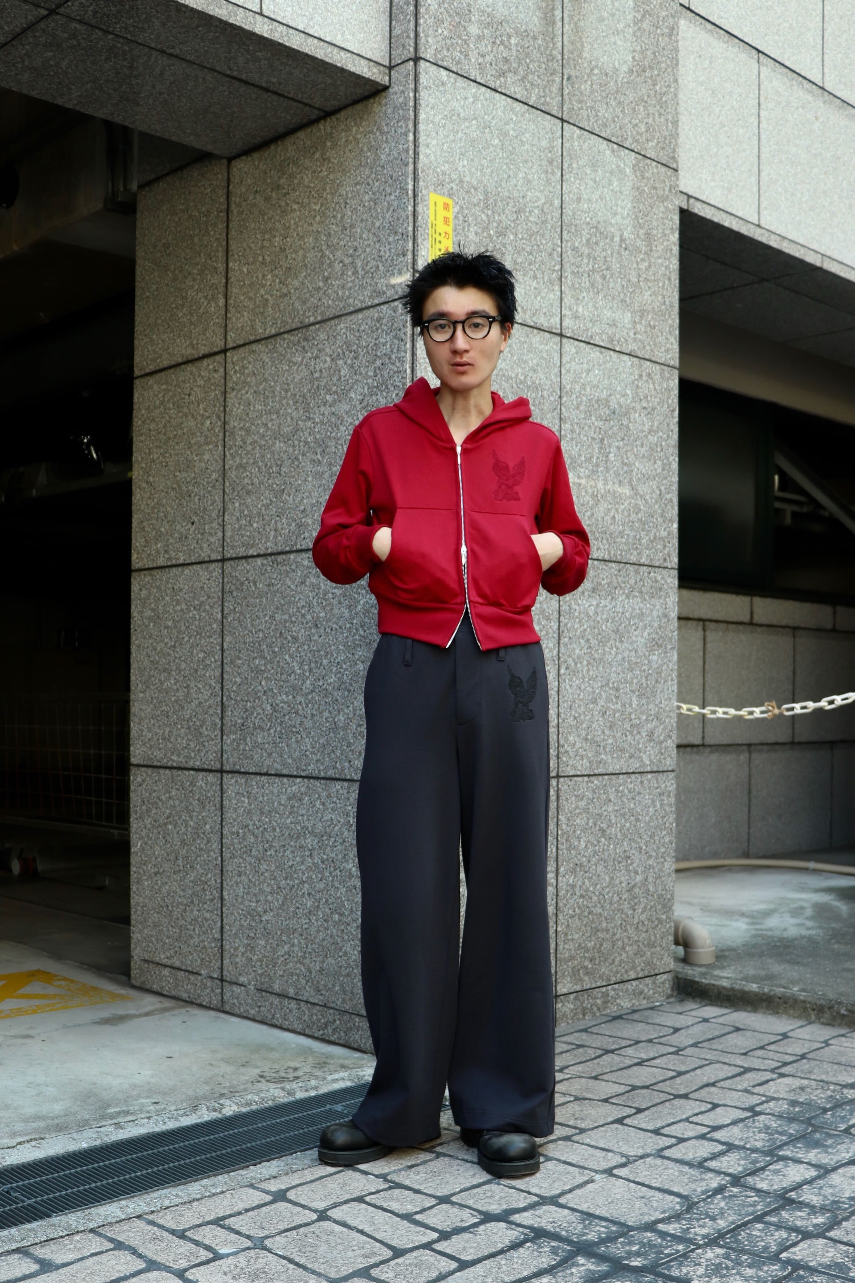 トップス MB ZIP-UP HOODIE - RED MASU(エムエーエスユー)のMB ZIP-UP HOODIE REDの通販｜PALETTE art