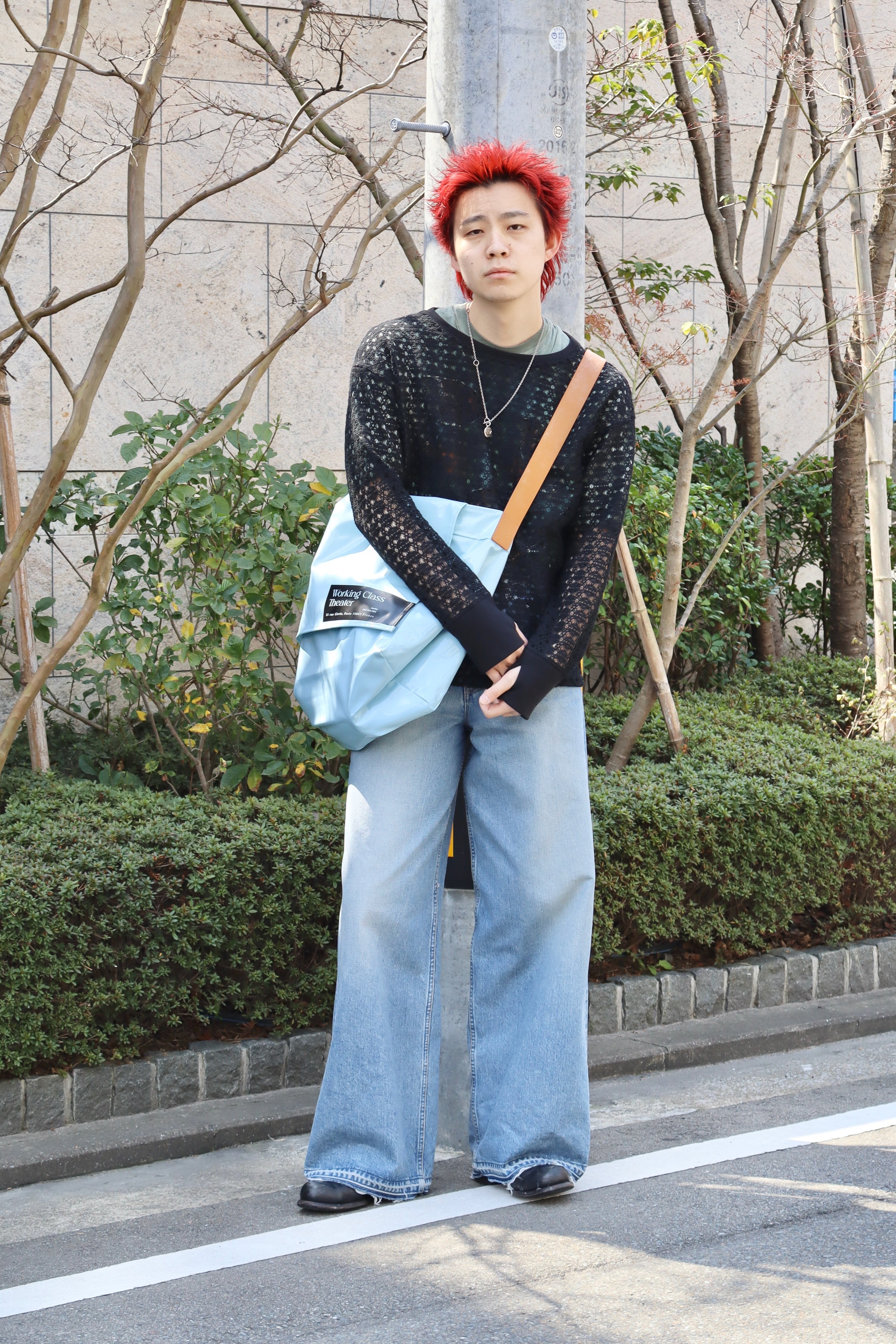 URIG's 4B Henryneck Waffle L/S Charcoal (Henry Necklon T) Mail