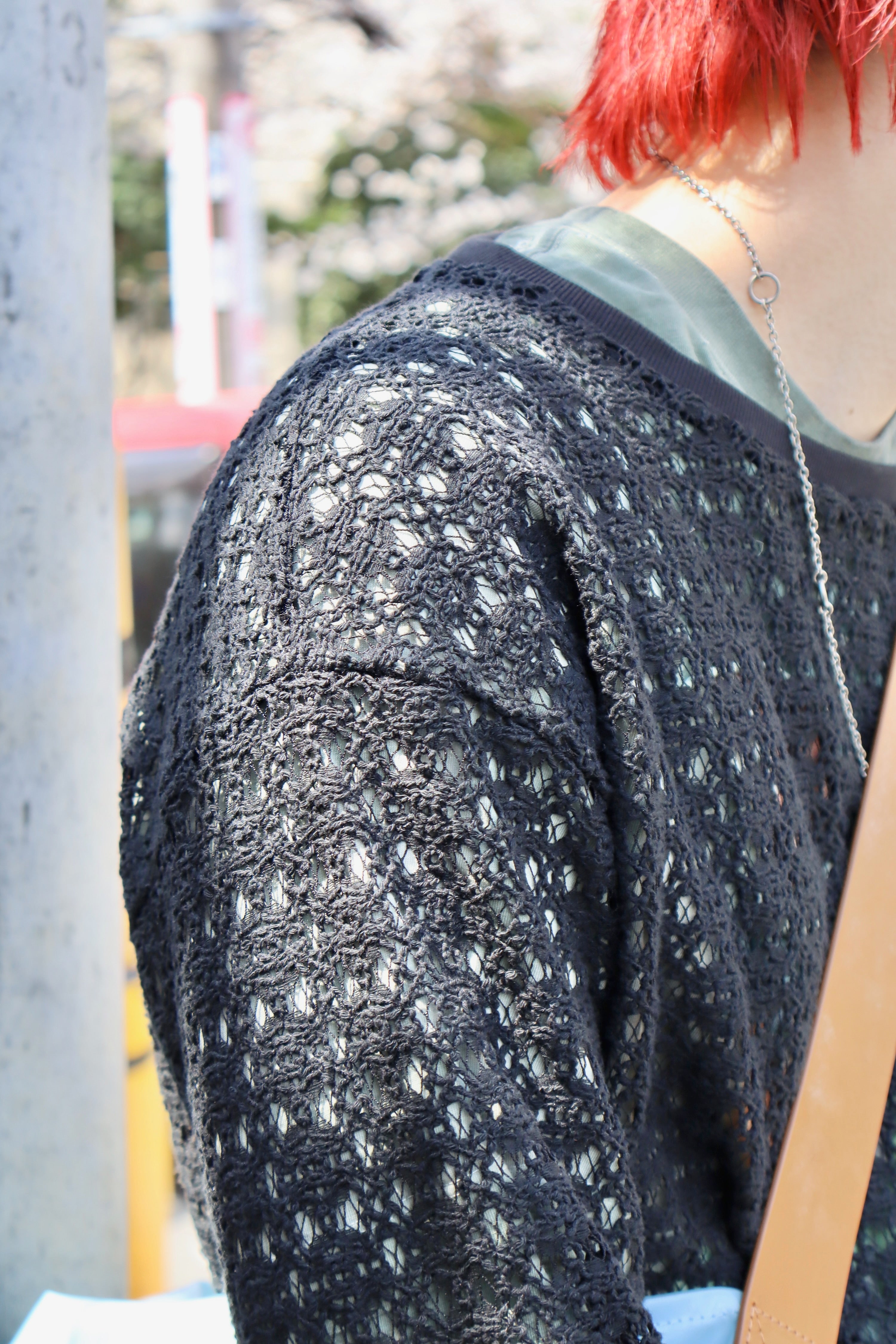 トップス Urig WAFFLE MEXICAN PO CHARCOAL 2 URIG's 4B Henryneck Waffle L/S Charcoal (Henry Necklon T) Mail