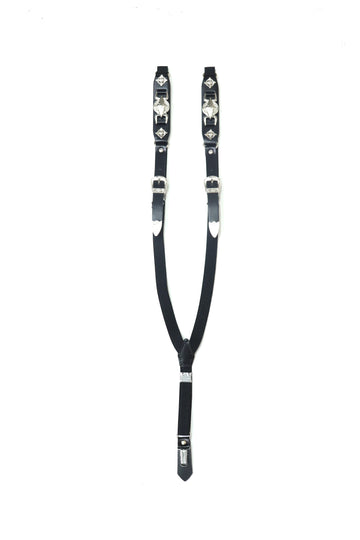 TOGA  Metal leather suspenders