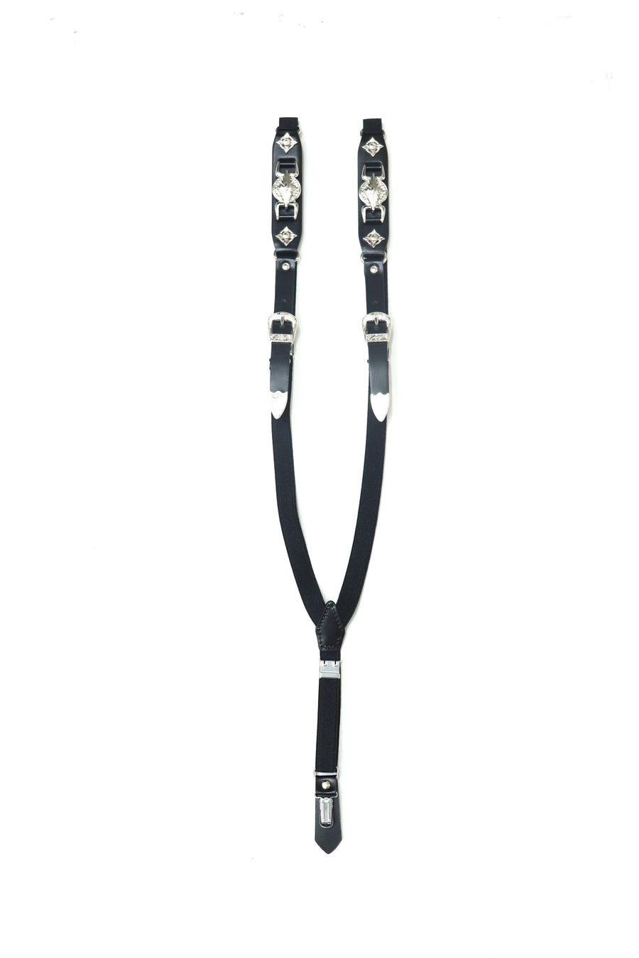TOGA  Metal leather suspenders