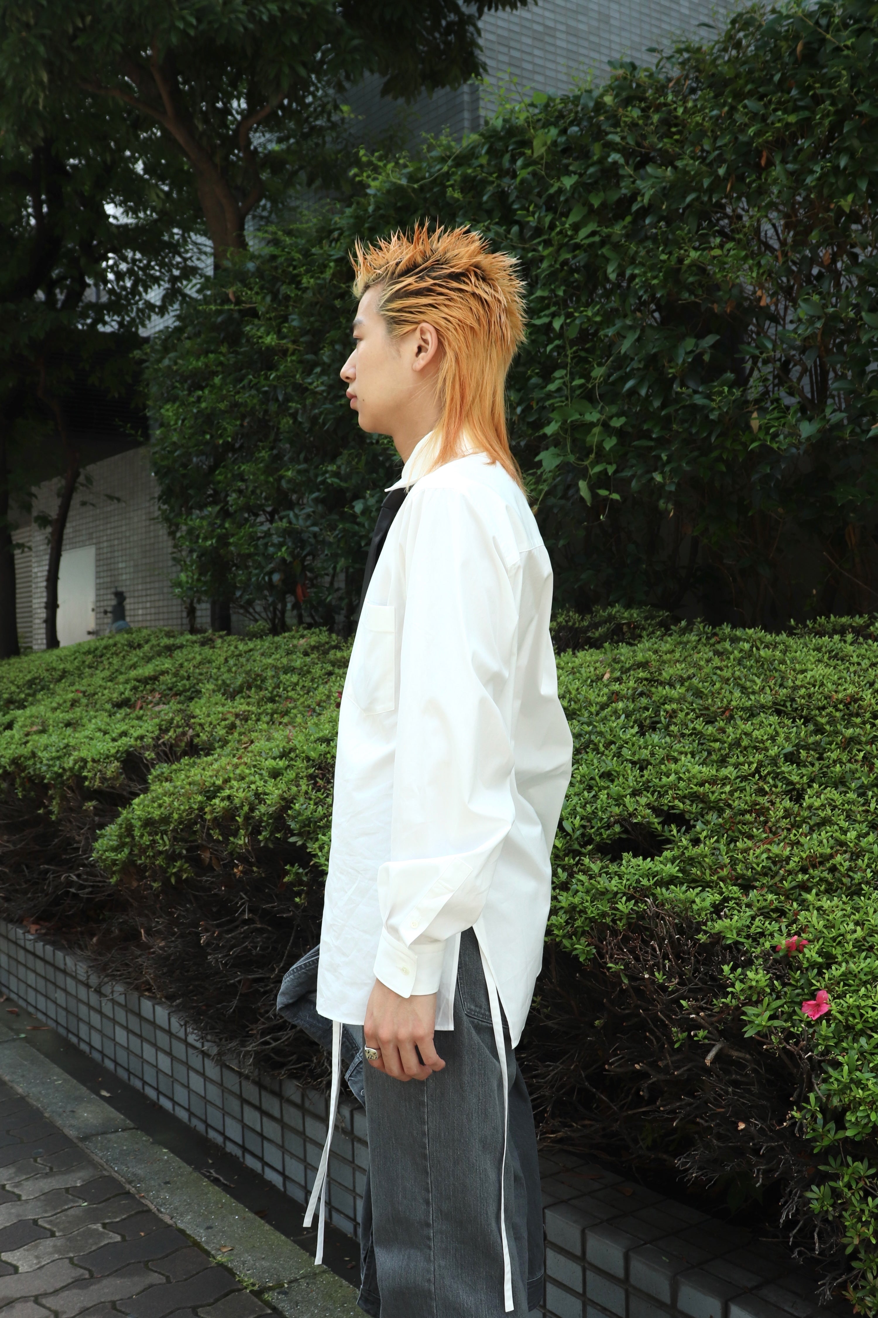 SOSHIOTSUKI(ソウシオオツキ)のTHE KIMONO BREASTED SHIRT-2 WHITEの
