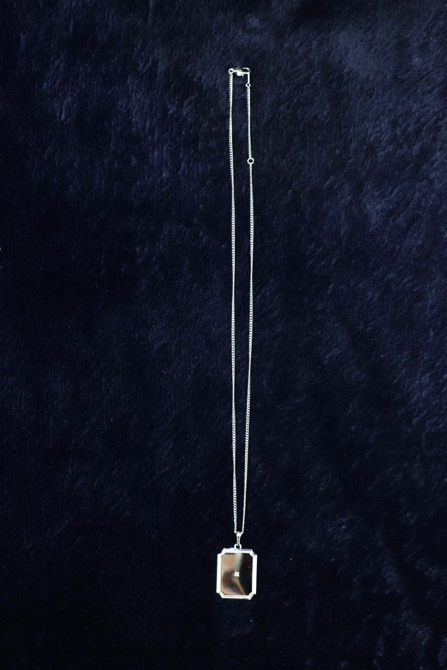 Taiga Igari  Frame Necklace With Diamond(SILVER)