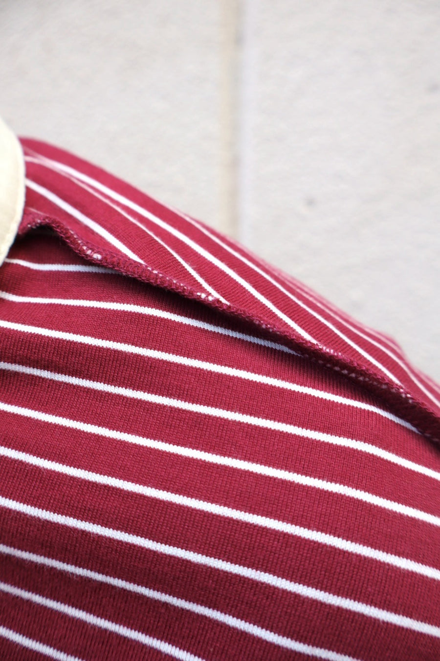 MASU(エムエーエスユー)のOPPOSITE STRIPE PULLOVER SHIRT WINE REDの