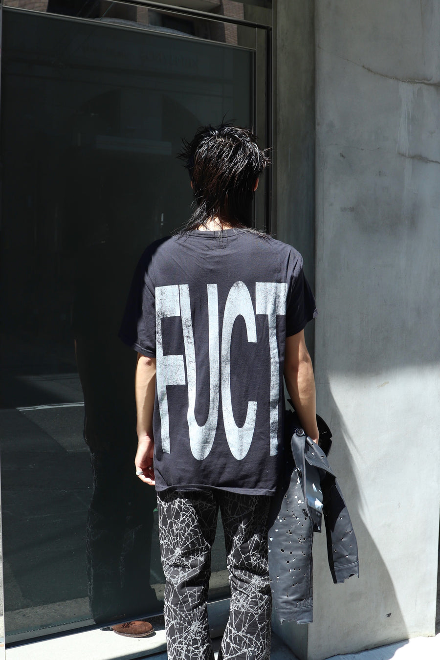 MINUS  Bootleg Tee FACE FACT(5YEARS BLACK)