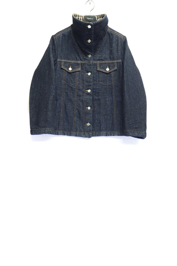 GANNI  Neppy Denim Bonded Jacket