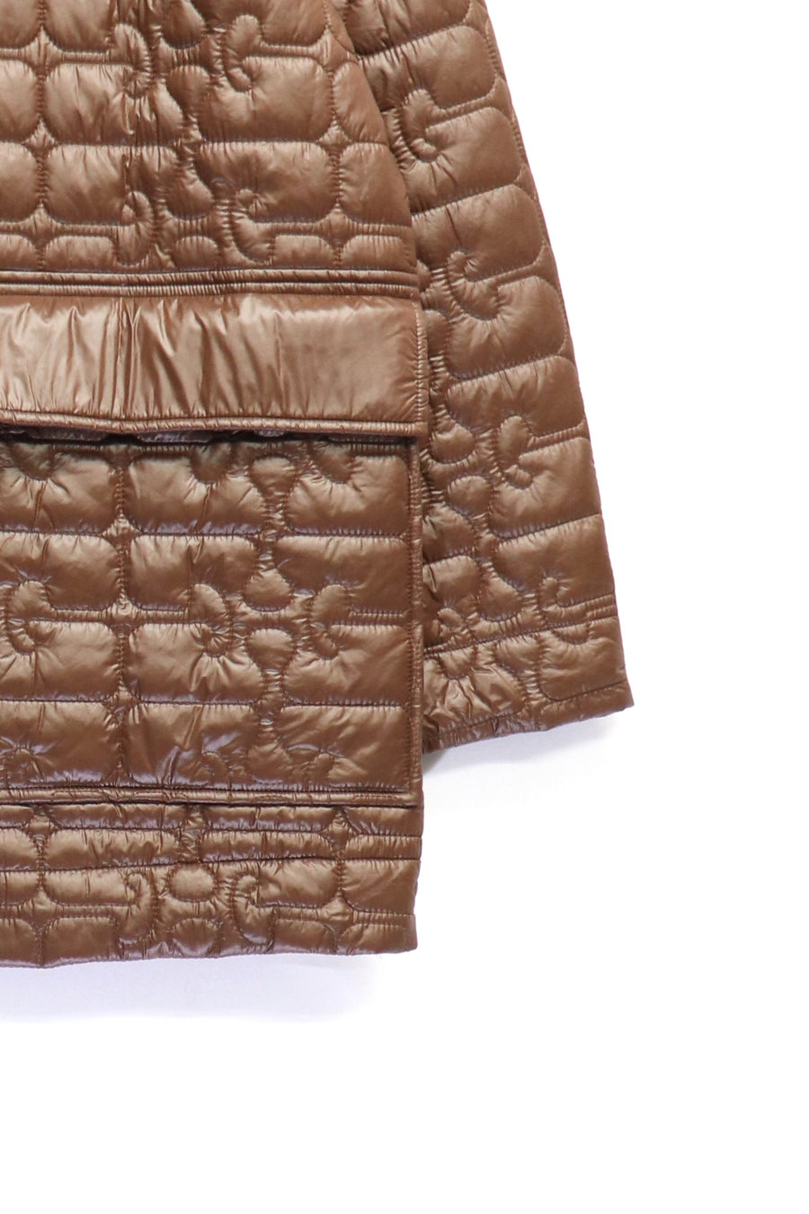 GANNI  Shiny Quilt Midi Jacket(CHICORYCOFFEE)