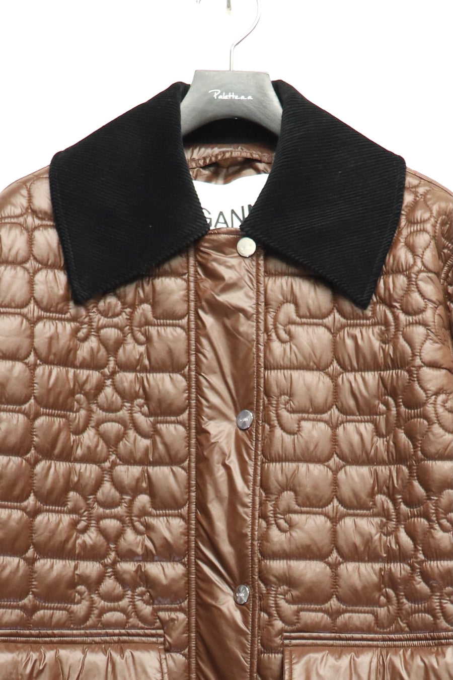 GANNI  Shiny Quilt Midi Jacket(CHICORYCOFFEE)