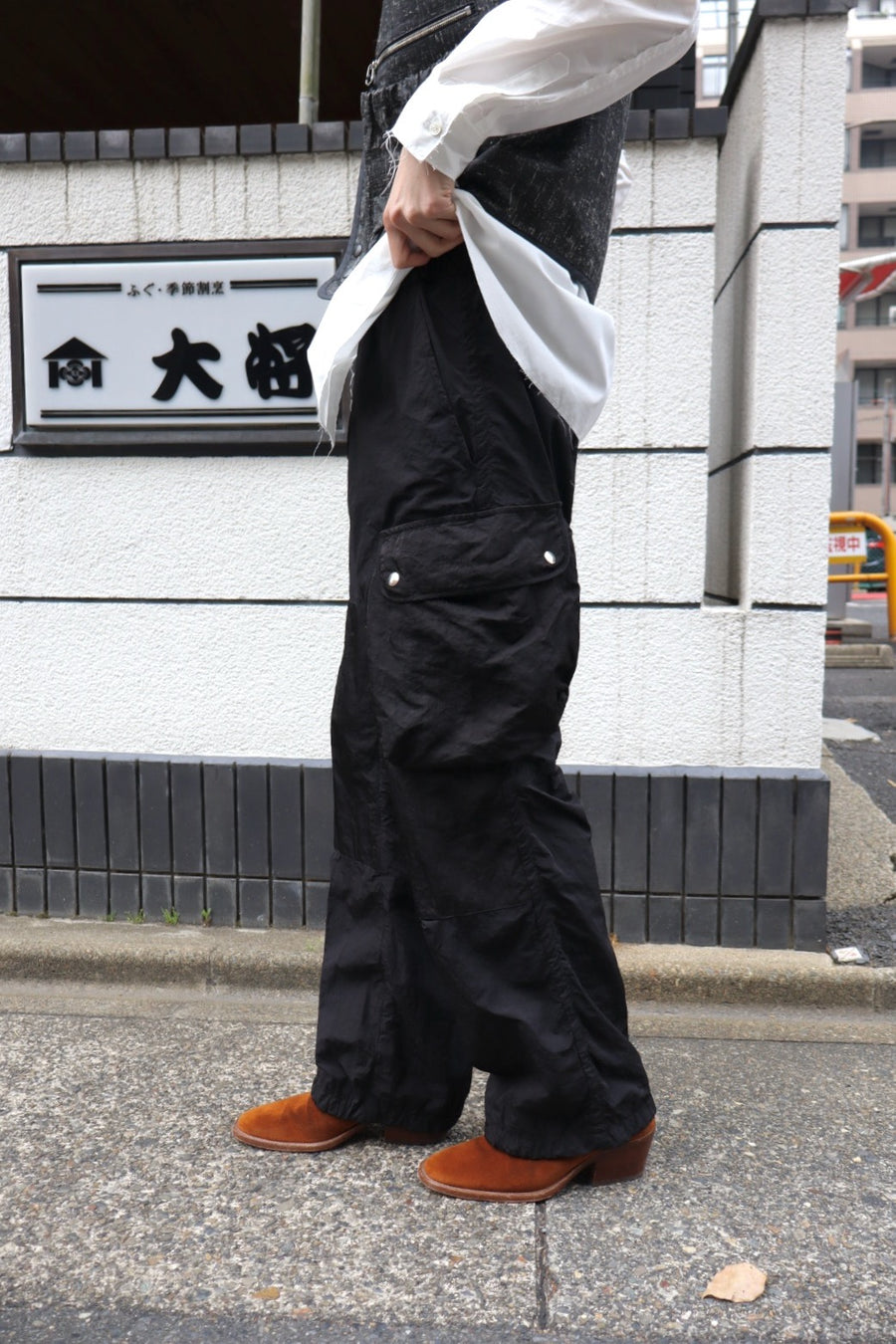 NULABEL  GARMENT DYED ALPINE TROUSERS