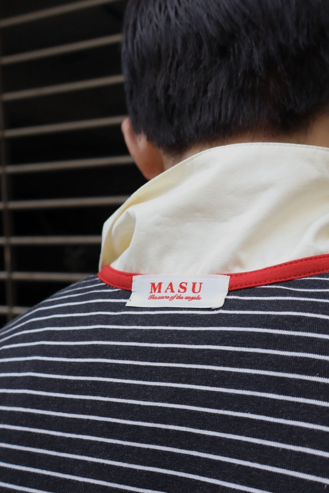 MASU(エムエーエスユー)のOPPOSITE STRIPE PULLOVER SHIRT BLACKの通販
