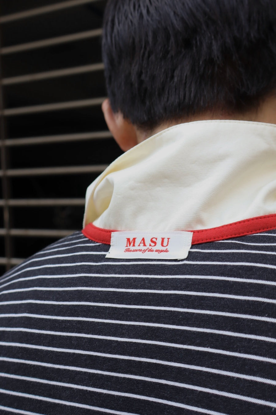 コ*ラ様 26SS MASU OPPOSITE STRIPE PULLOVER MASU(エムエーエスユー)のOPPOSITE STRIPE PULLOVER SHIRT BLACKの通販