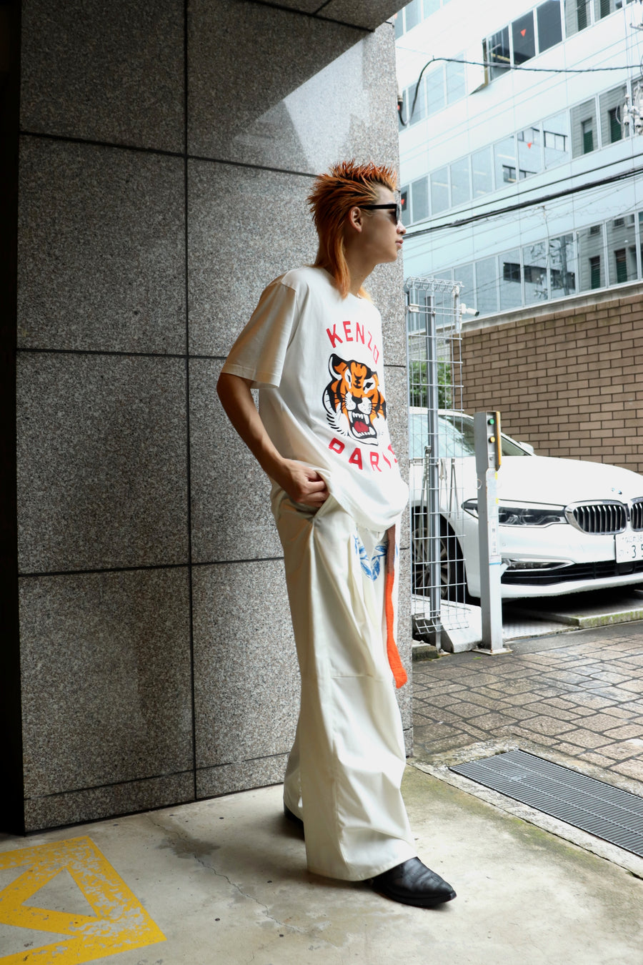 KENZO  KENZO LUCKY TIGER OVERSIZE T-SHIRT(WHITE)