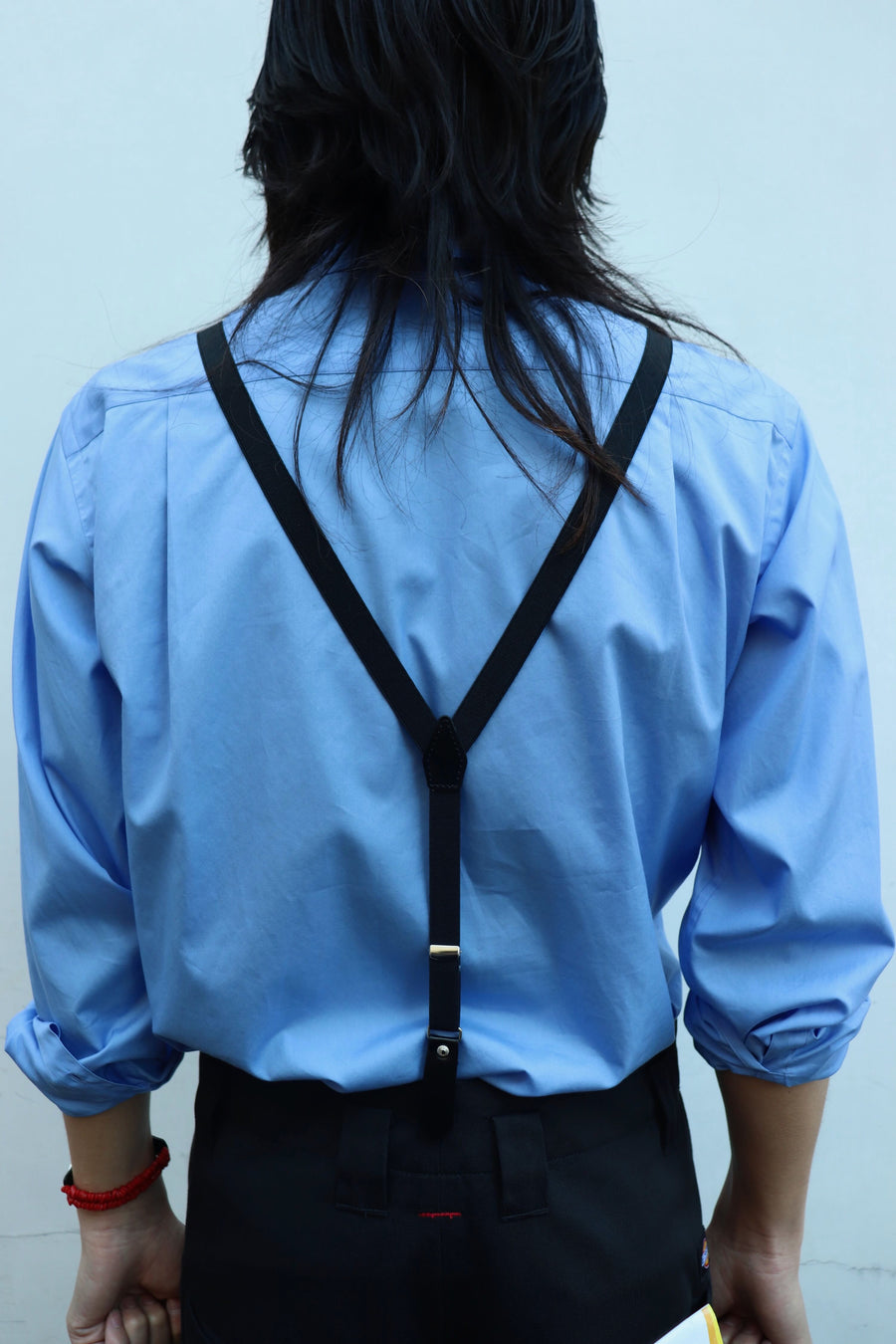 TOGA  Metal leather suspenders