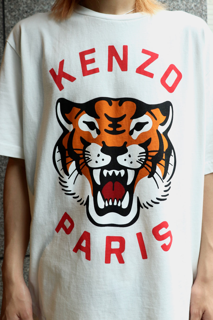 KENZO  KENZO LUCKY TIGER OVERSIZE T-SHIRT(WHITE)