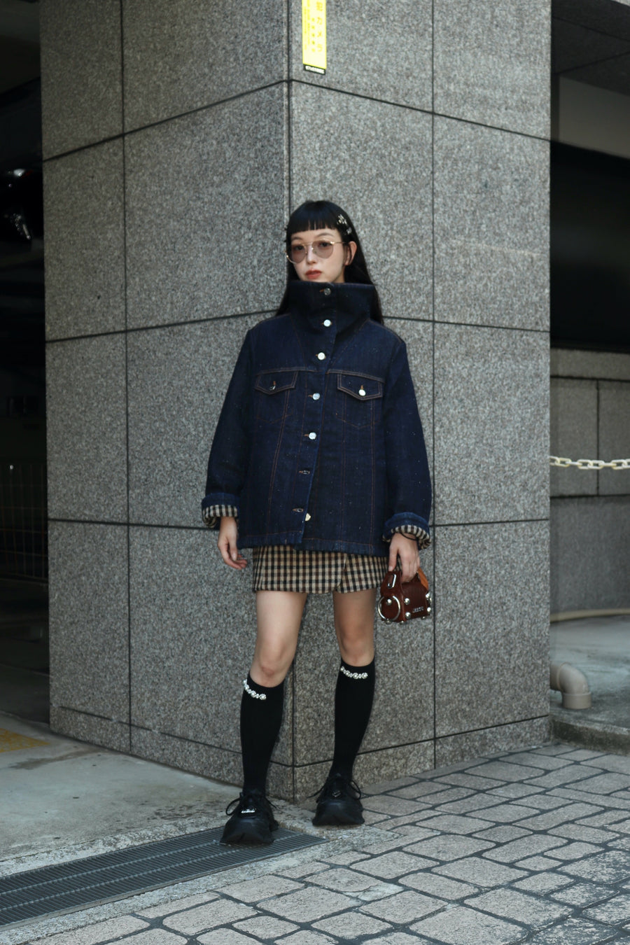 GANNI  Neppy Denim Bonded Jacket