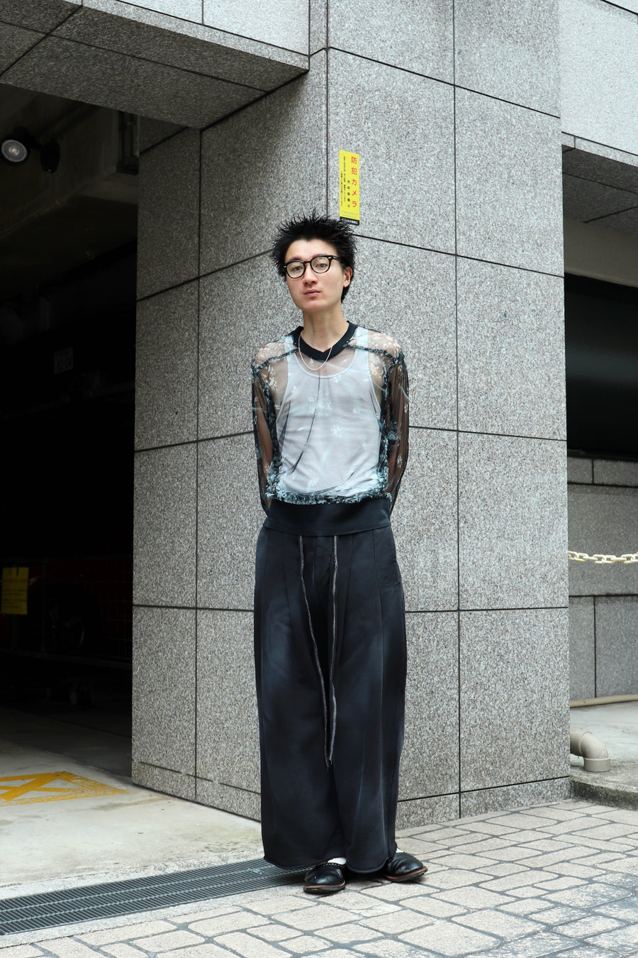 SHINYAKOZUKA  WASHED ORDINARY HOME BAGGY(WASHED BLACK)