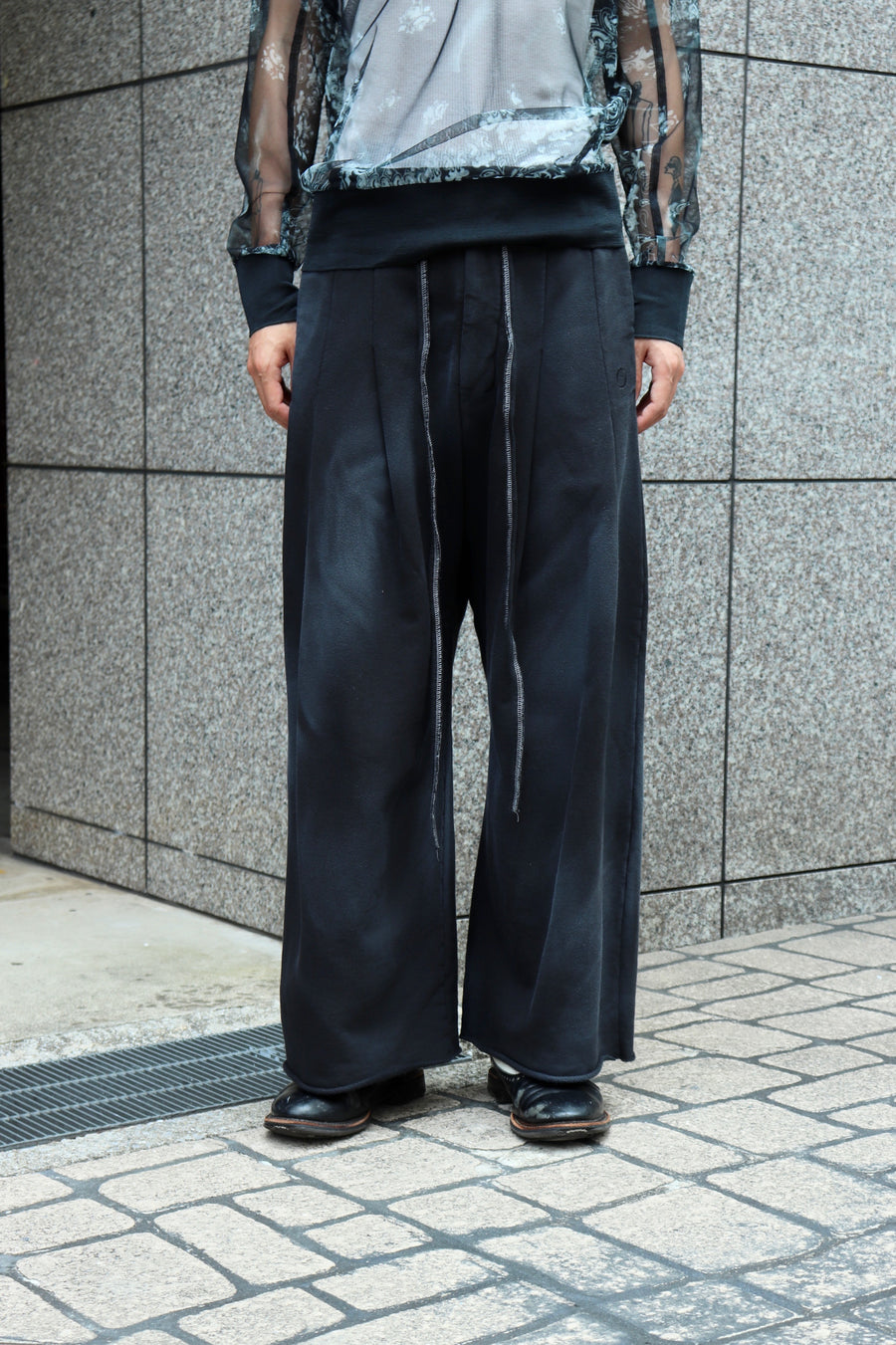 SHINYAKOZUKA  WASHED ORDINARY HOME BAGGY(WASHED BLACK)