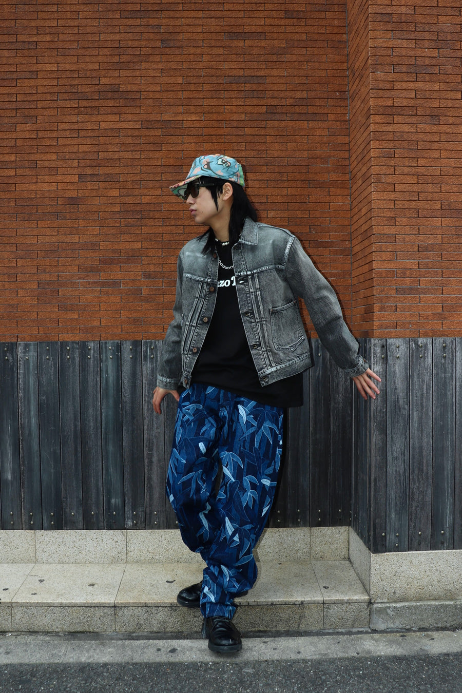 KENZO  KENZO CHIKU-RIN CAMO BOTAN LOOSE FIT JEANS