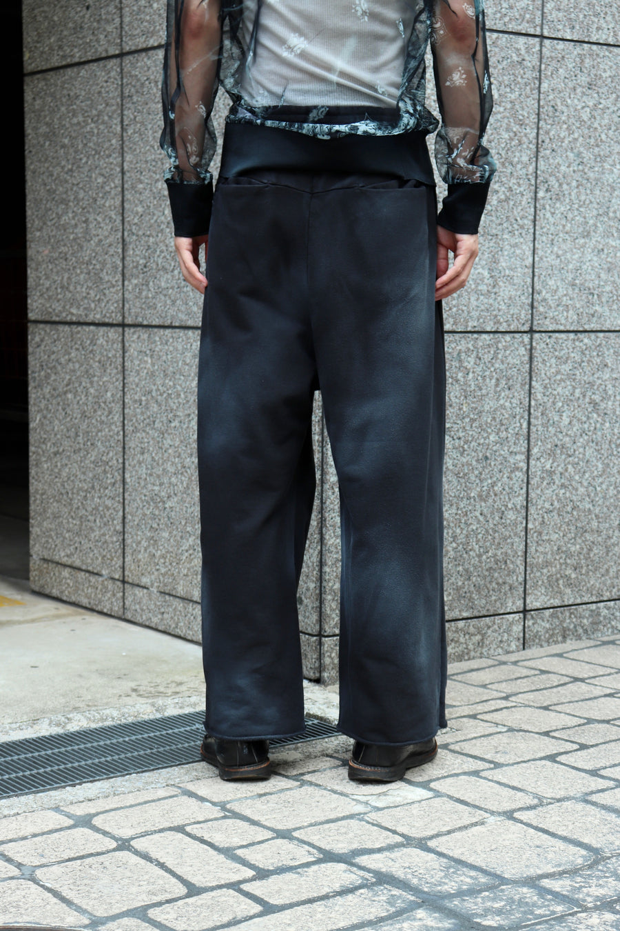 SHINYAKOZUKA  WASHED ORDINARY HOME BAGGY(WASHED BLACK)