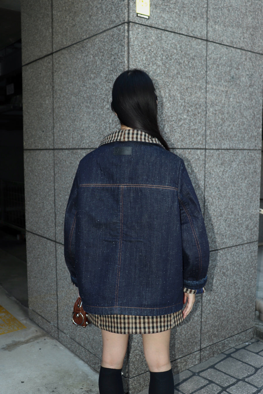 GANNI  Neppy Denim Bonded Jacket