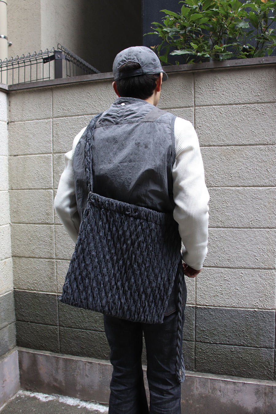 NULABEL  GARMENT DYED CONTRACTION QUILTED BAG(KURE)