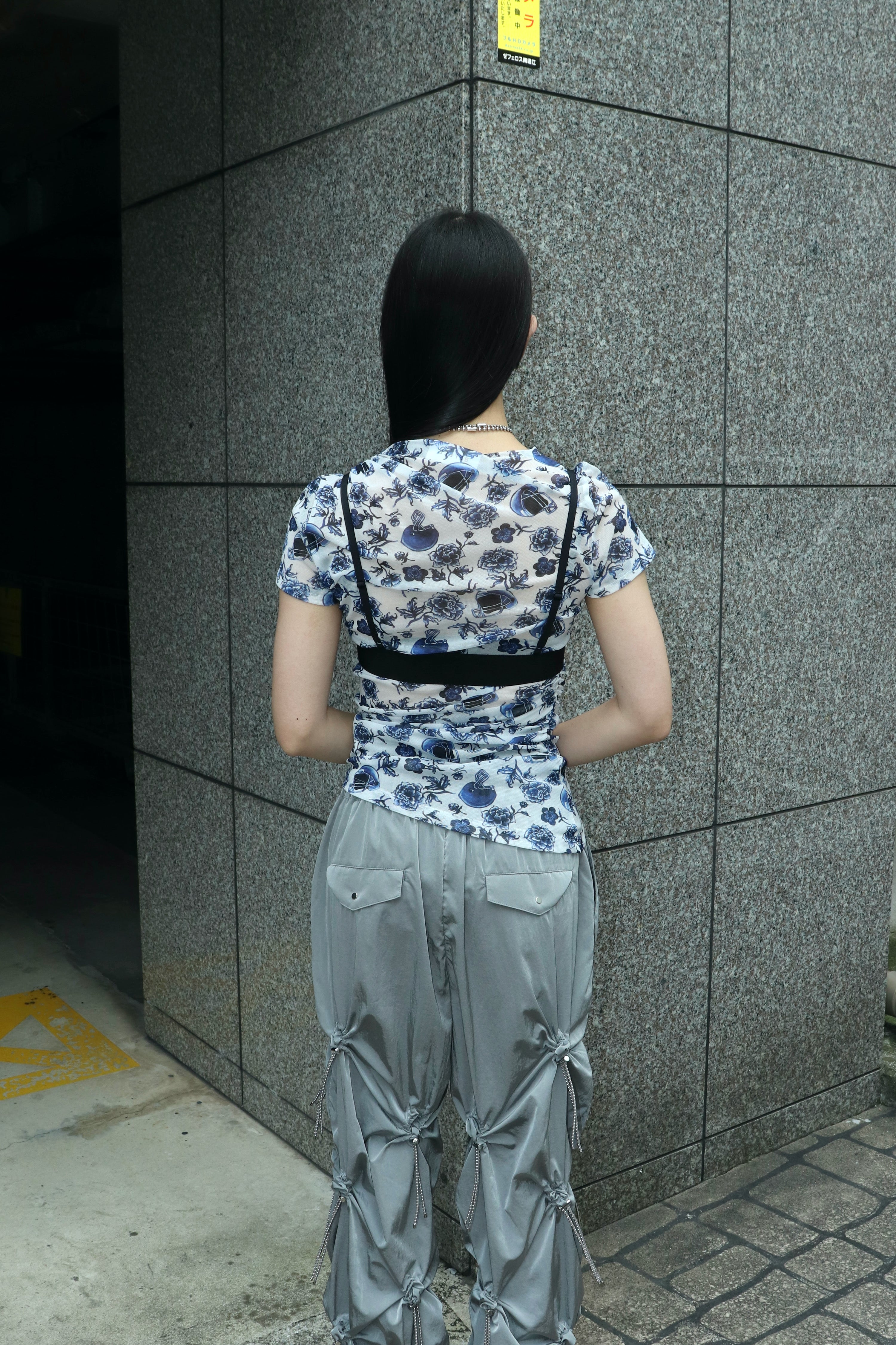 BELPER(ベルパー)のPRINTED MESH TOP WHITE(トップス)の通販｜PALETTE