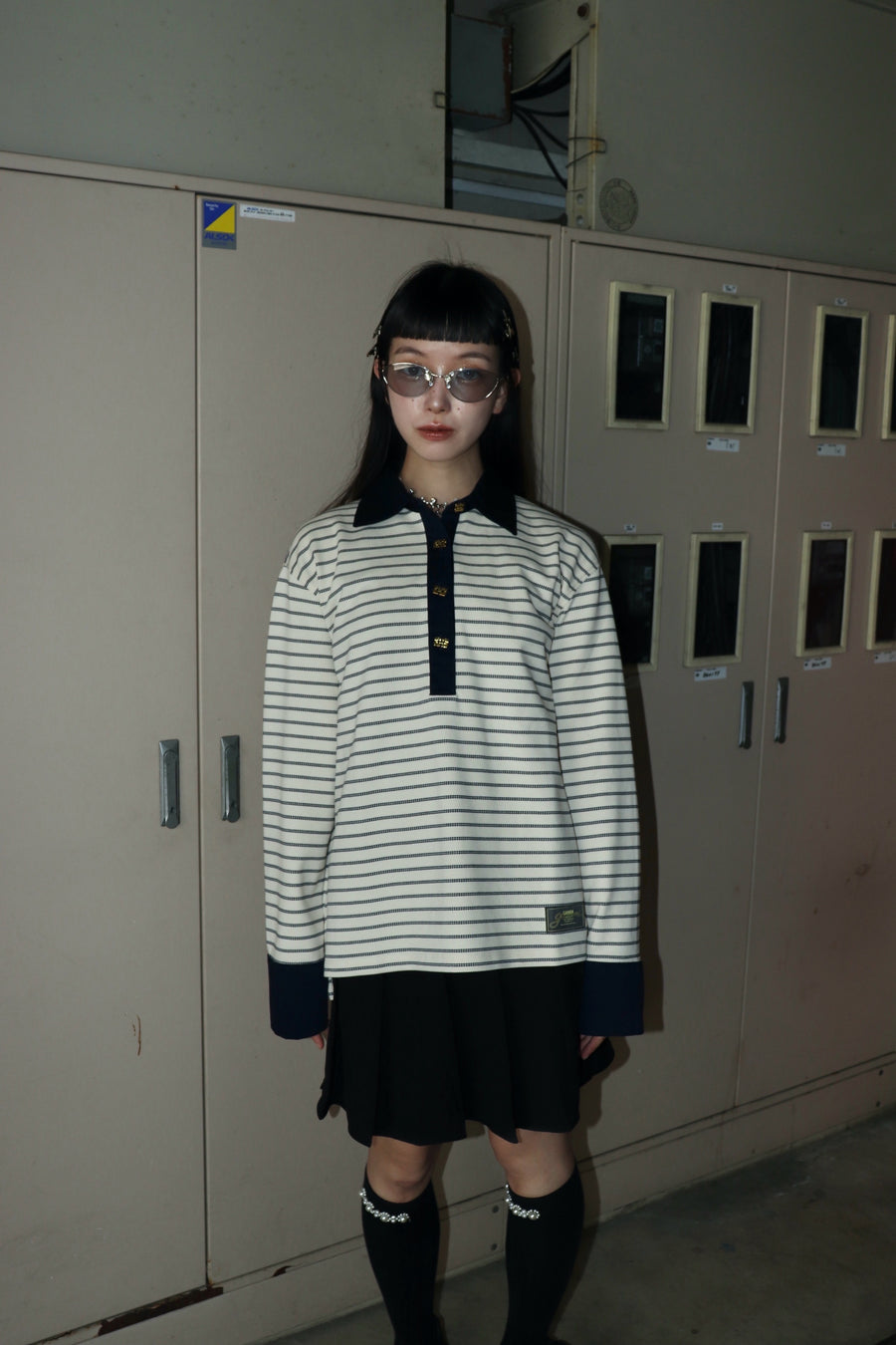 GANNI  Single Piquet Jersey Polo