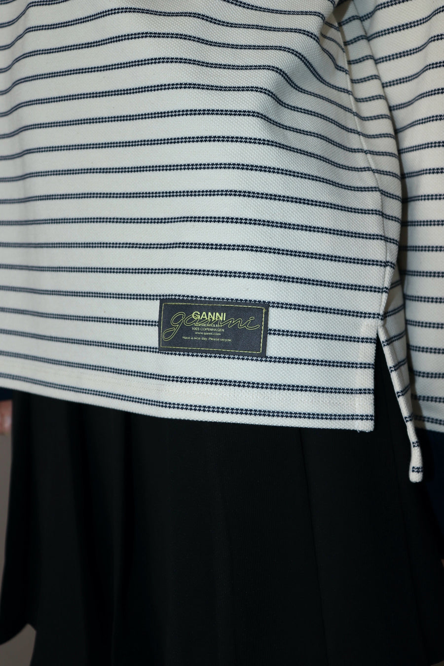 GANNI  Single Piquet Jersey Polo