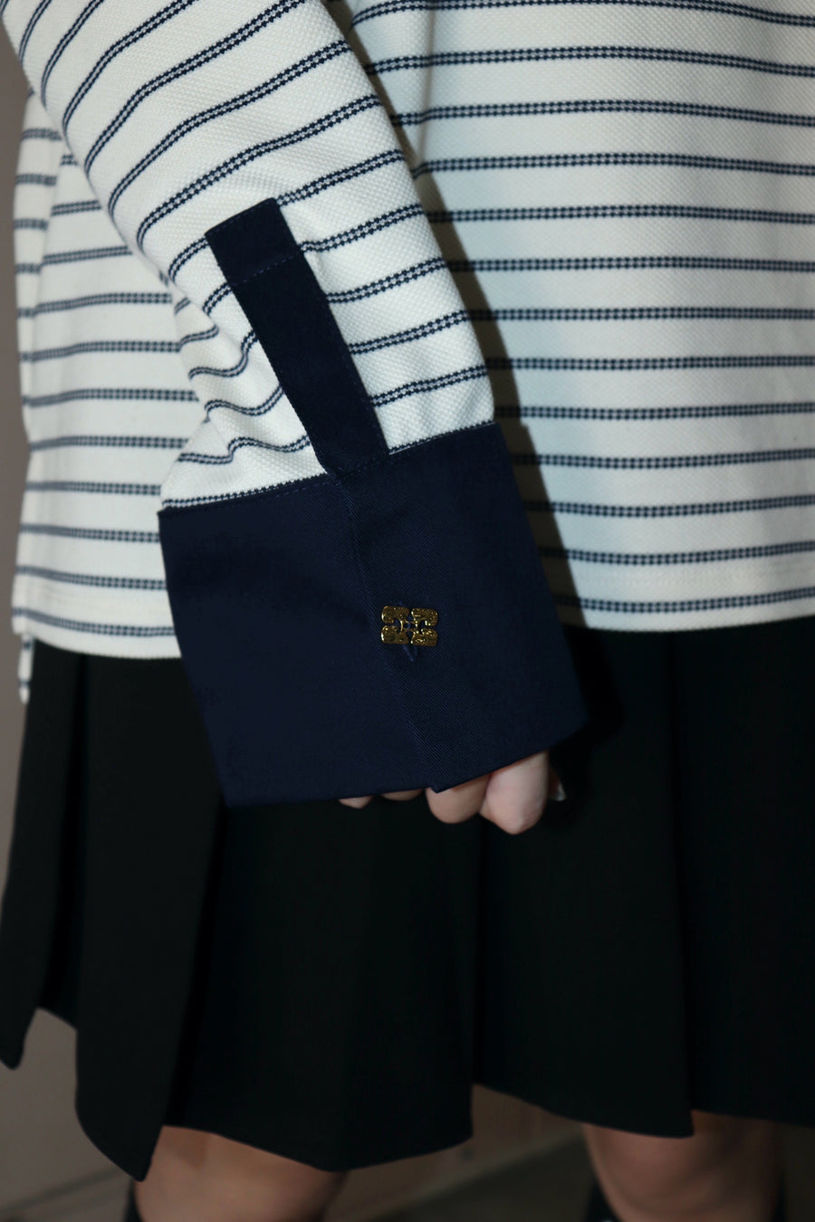 GANNI  Single Piquet Jersey Polo