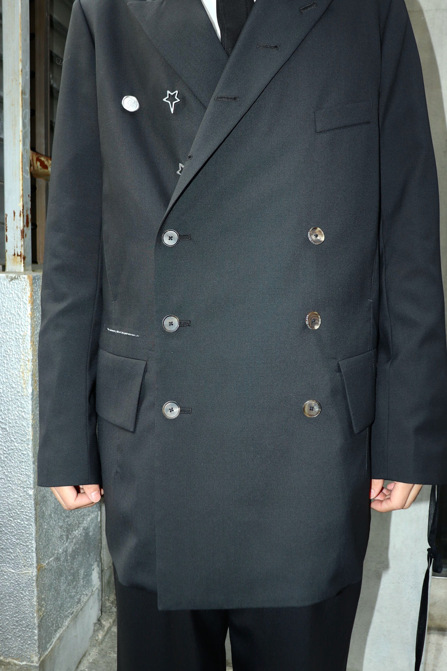 BED j.w. FORD  Wool Double-Breasted Jacket