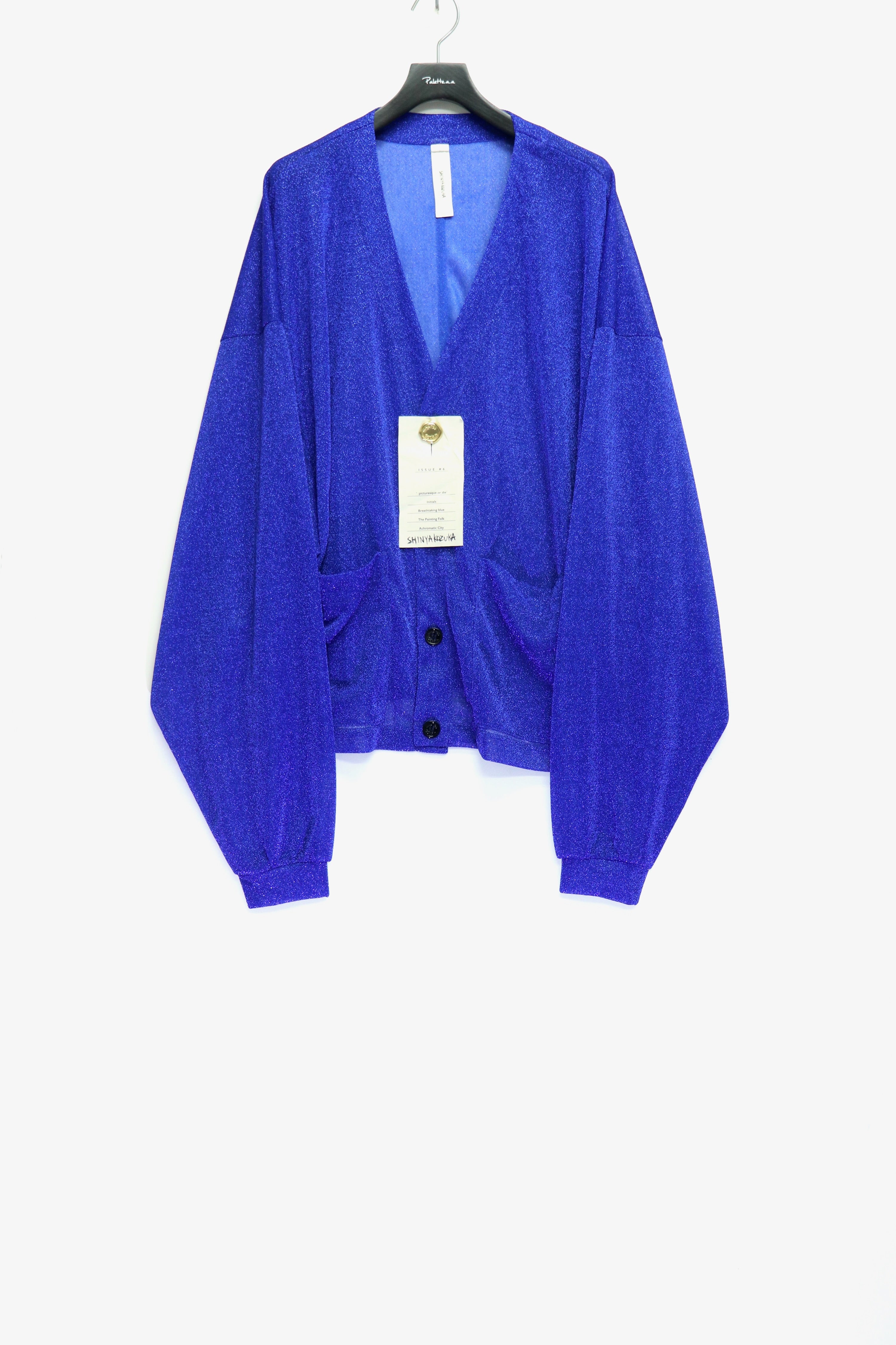 SHINYAKOZUKA(シンヤコヅカ)のMASSIVE CARDI METALLIC BLUE(ニット)の