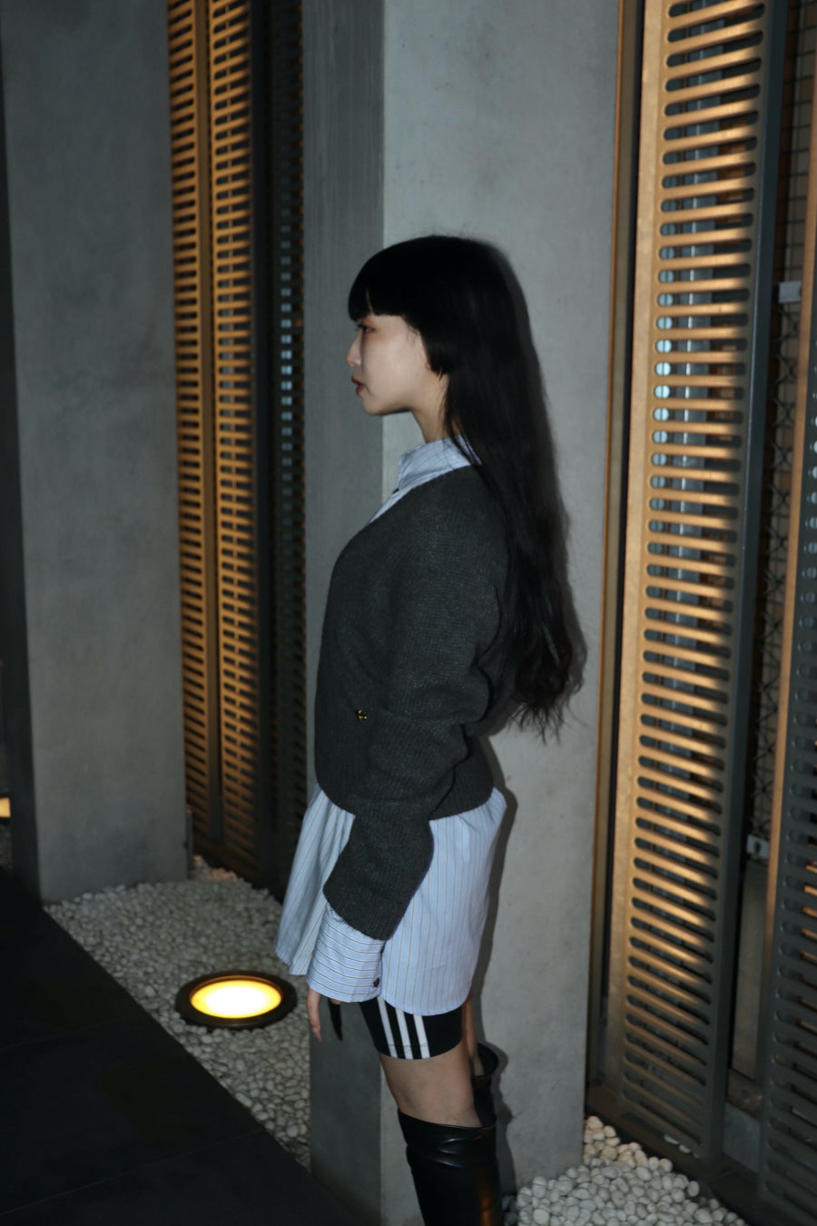 GANNI  Wool Yak Mix Deep V-neck