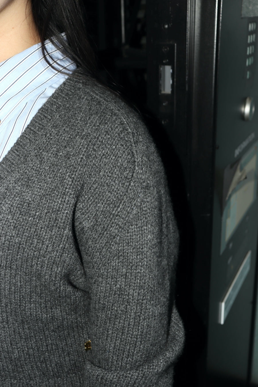 GANNI  Wool Yak Mix Deep V-neck