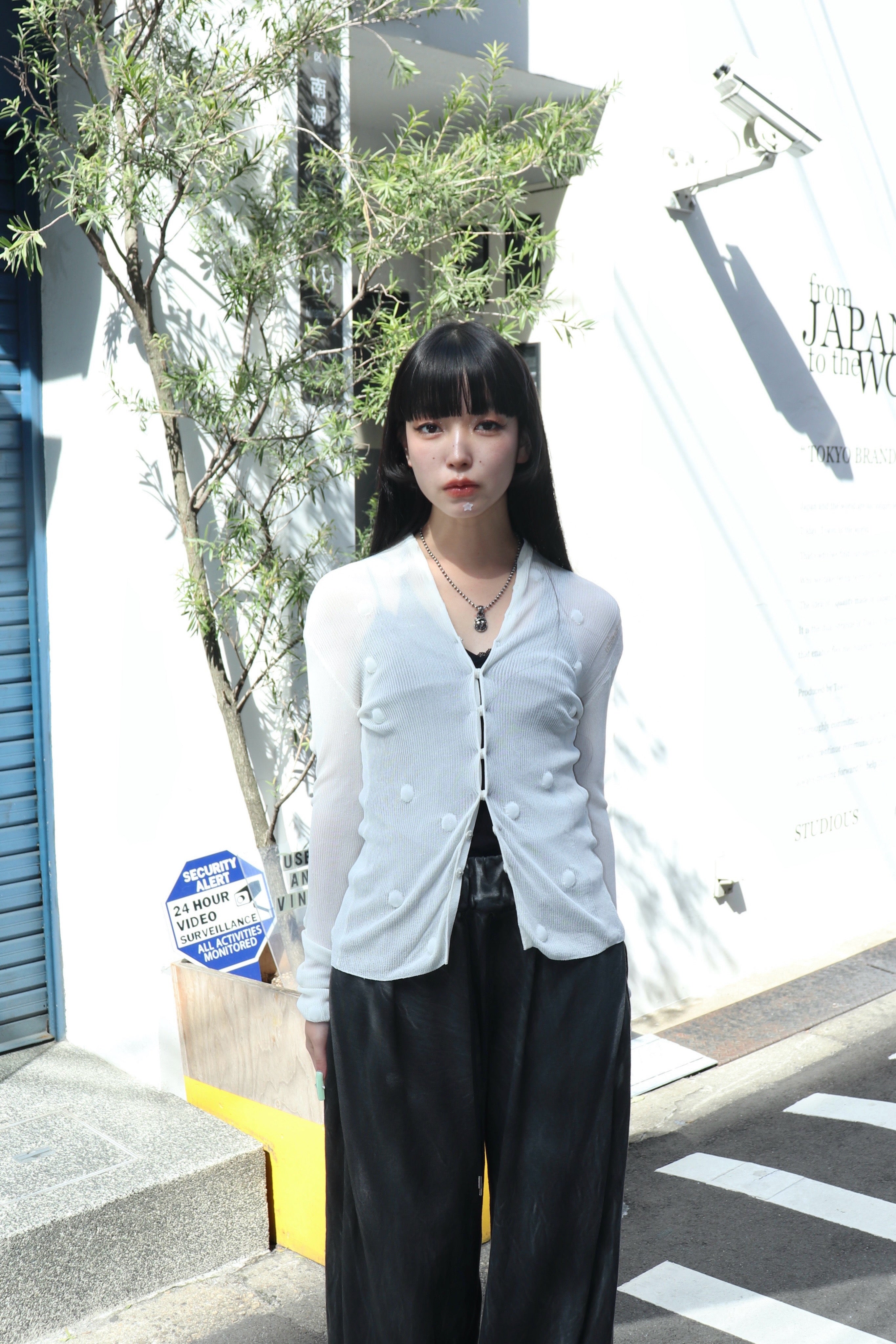 mukcyen(ムッシャン)のsnap orbit cardigan WHITEの通販｜PALETTE art