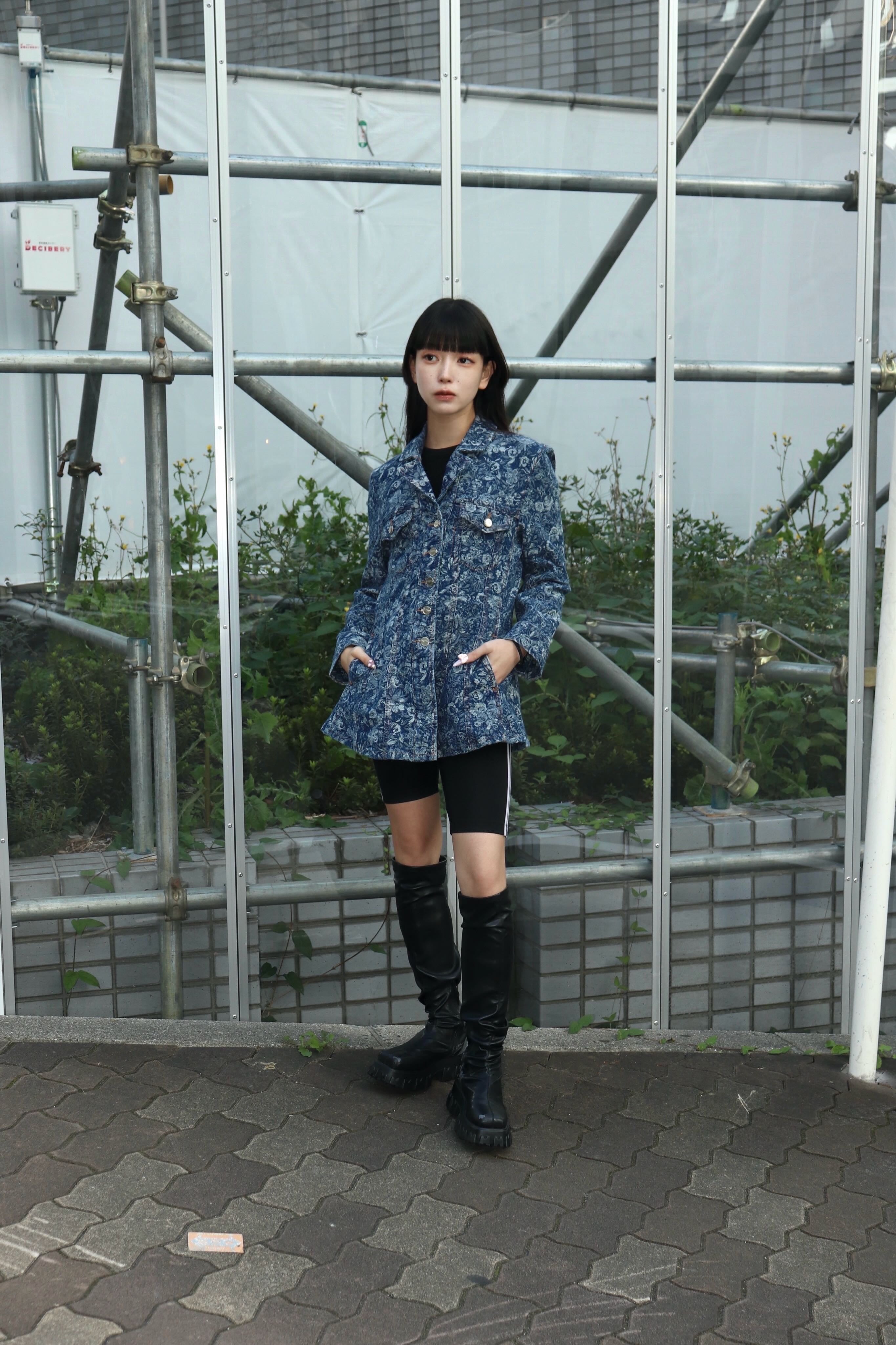 GANNI(ガニー)のTapestry Denim Fitted Blazerの通販｜PALETTE art