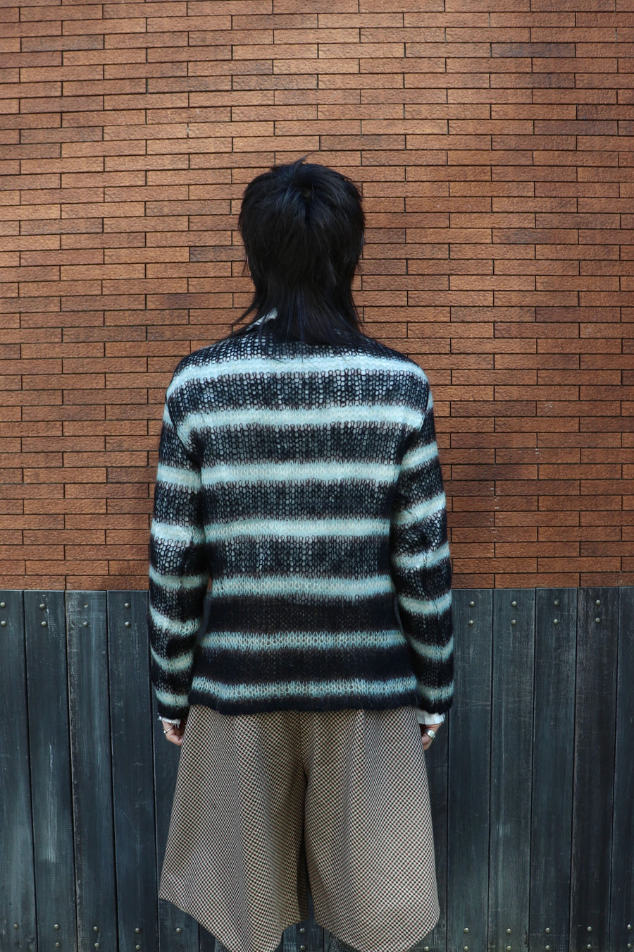 SUGARHILL  MOHAIR STRIPE PULLOVER(MINT STRIPE)