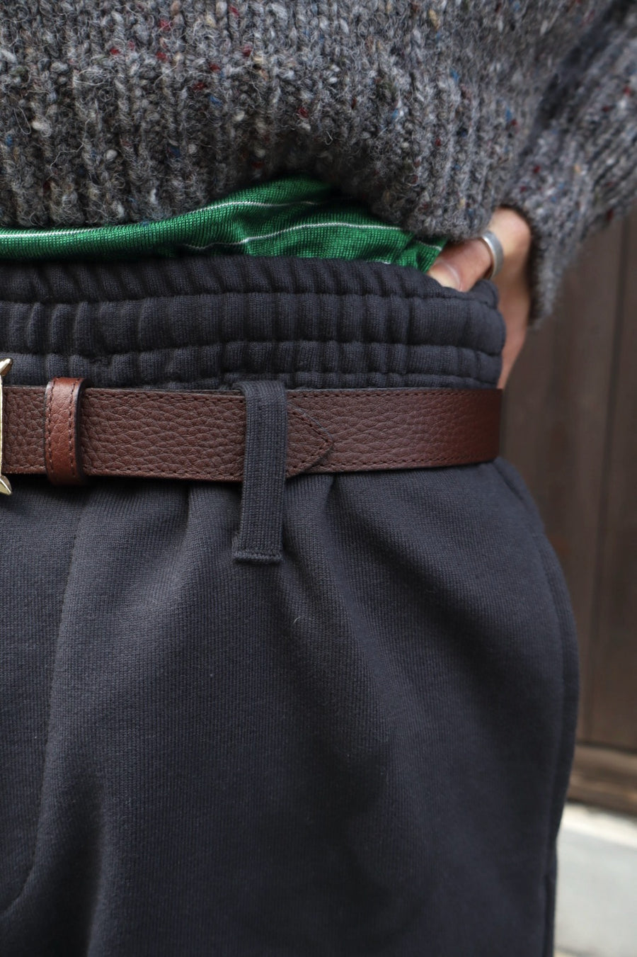 メンズ MASU 22aw leather belt