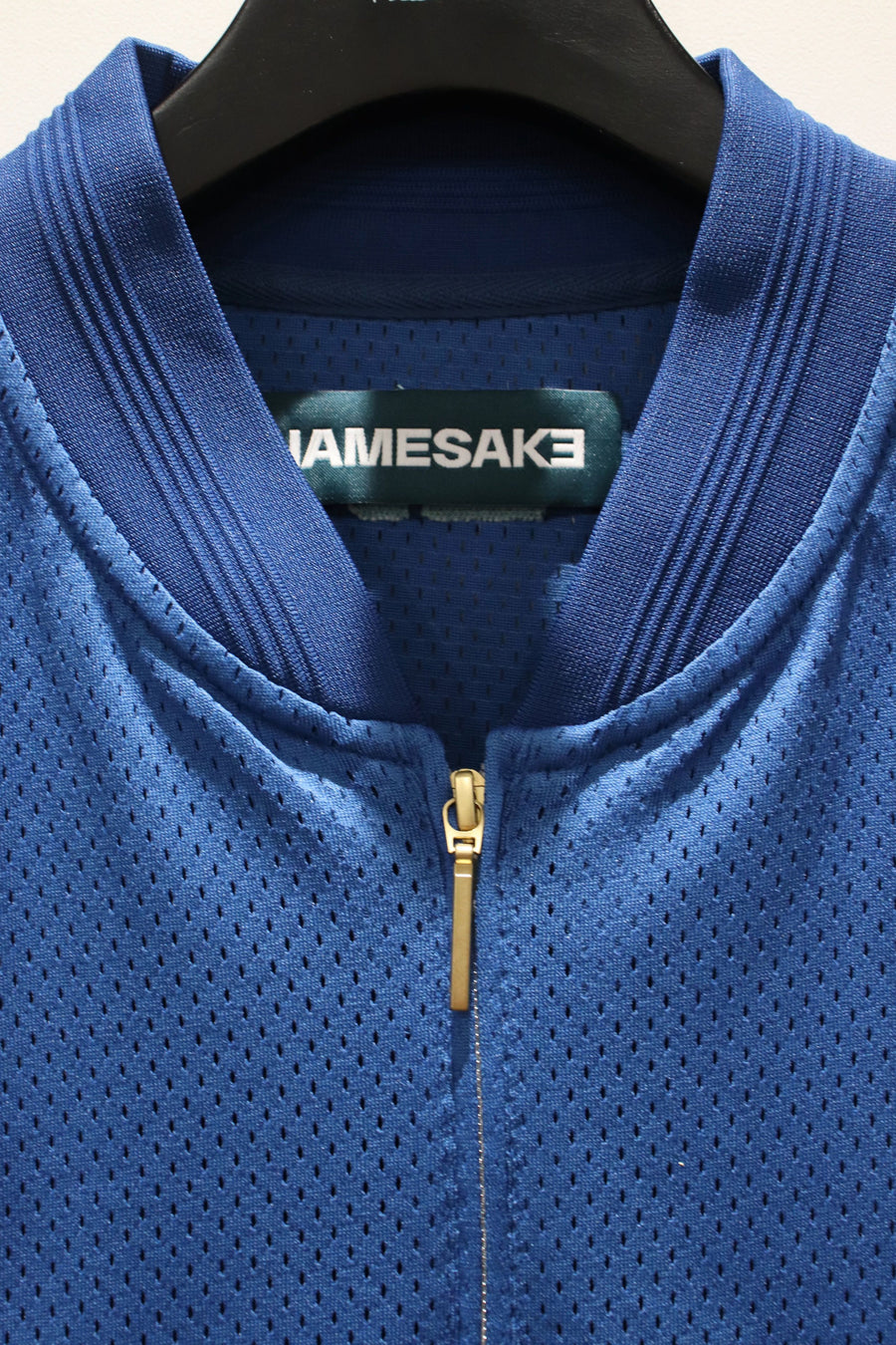 NAMESAKE  LEWIS PANELLED HALF-ZIP WARM UP JERSEY(CYBER BLUE)