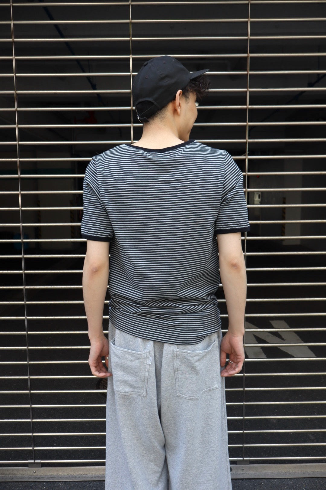 SUGARHILL(シュガーヒル)のSTRIPE TIGHT TEE BLACK MINTの通販